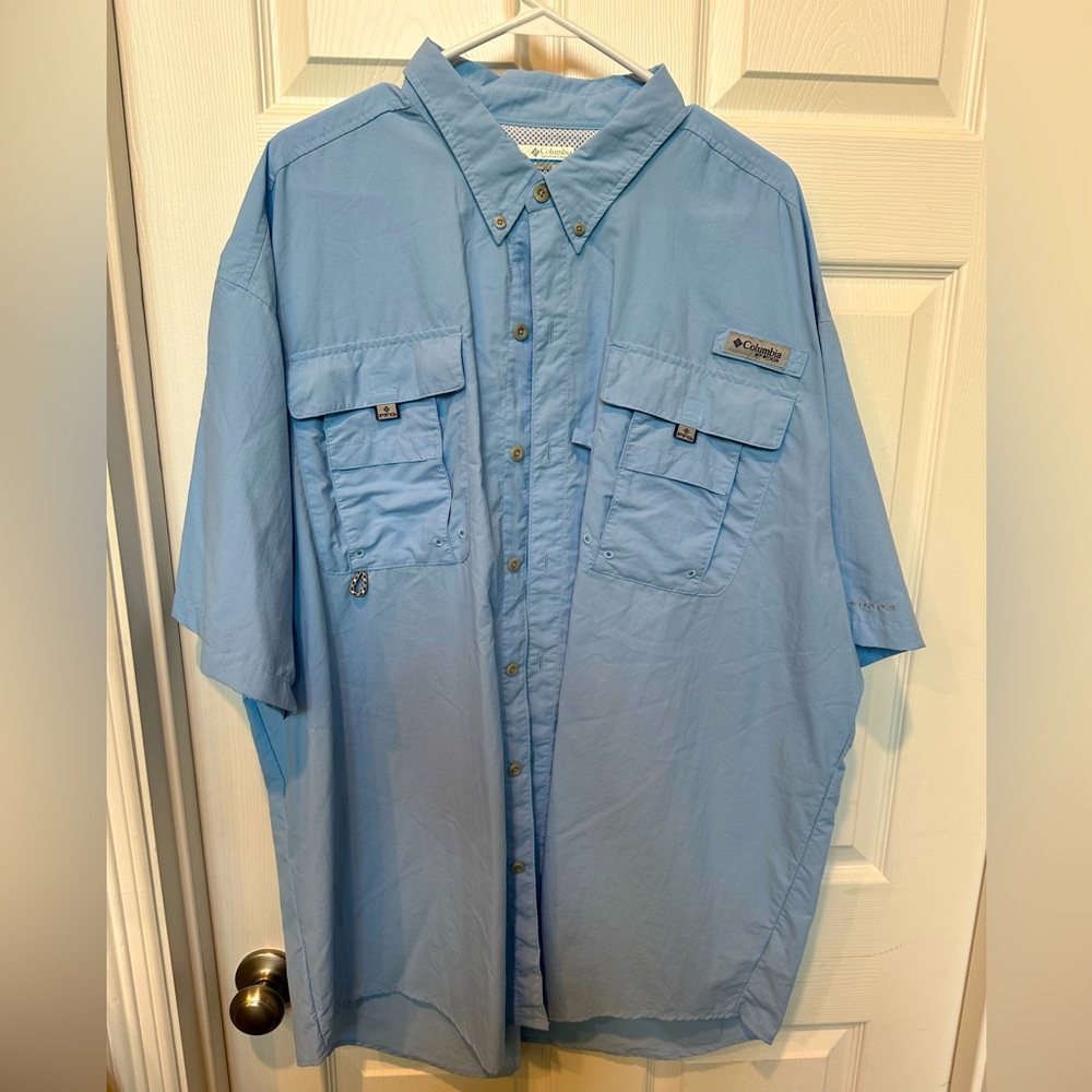 Light blue Columbia PFG - gently used, no stains - 2XL